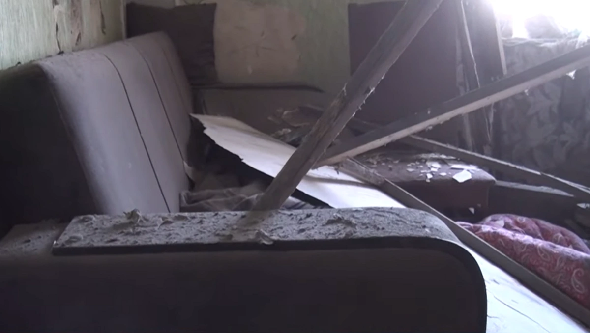 Şabranda evinin tavanı çökən sakin: 