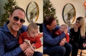 Van Damm azərbaycanlı nəvəsi və gəlini ilə... - VİDEO