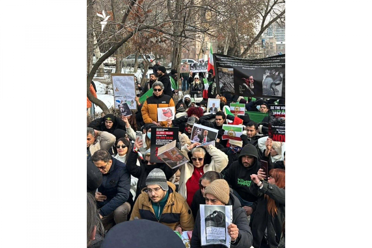 Ermənistanda İran əleyhinə aksiya keçiririlir - FOTO