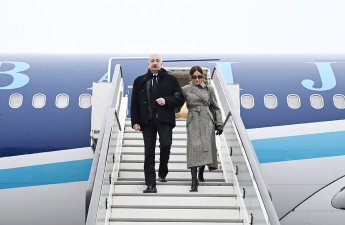 İlham Əliyev İsveçrəyə getdi - FOTO