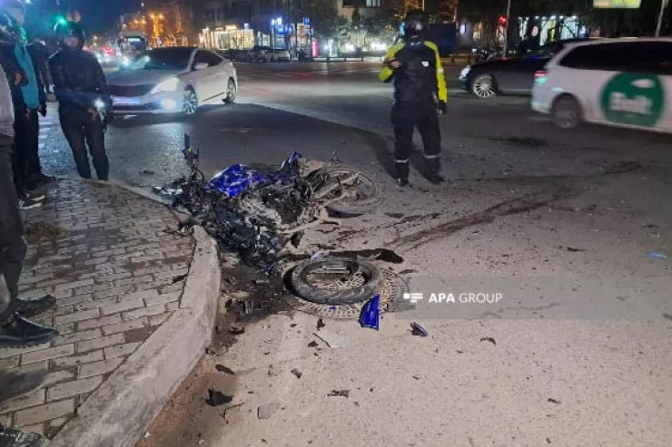 Bakıda 19 yaşlı motosikletçi qəzada öldü