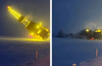 На Аляске обрушилась гигантская буровая установка
