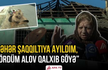 İmişlidə yanan evdəkişi meyiti aşkar edilib - Öldürülüb, yoxsa yanıb?! - VİDEO