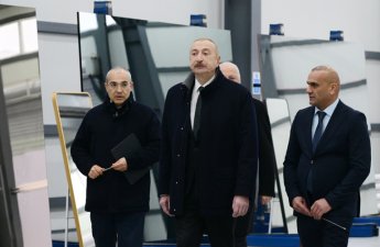 Ильхам Алиев принял участие в открытии завода по производству зеркальных листов в Сумгайытском промпарке-ФОТО