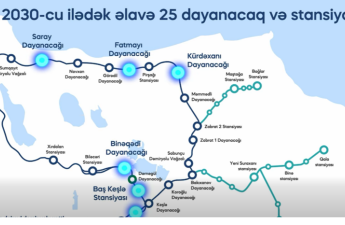 2030-cu ilədək əlavə 25 dayanacaq və stansiya istifadəyə veriləcək - VİDEO