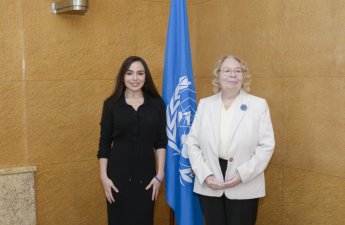Leyla Əliyeva BMT-nin Cenevrədəki ofisinin baş direktoru ilə görüşüb - FOTO