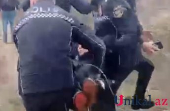 Polis azyaşlını su kanalından çıxardı - VİDEO