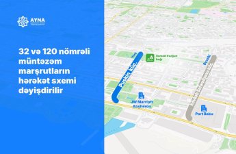Bakıda 2 avtobus marşrutunun hərəkət sxemi dəyişdirilir