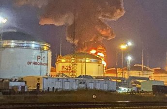 Rusiyanın neft terminalı vuruldu