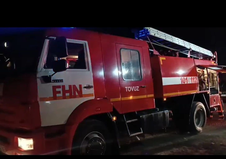 В товузском селе произошел пожар, полностью уничтоживший местное кафе-ФОТО