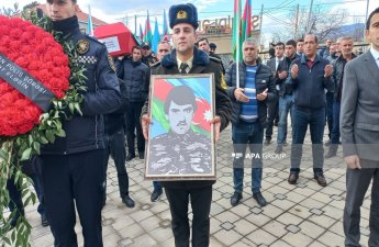 İtkin-şəhid Cavanşir Həsənovun qalıqları Balakəndə dəfn olunub - FOTO
