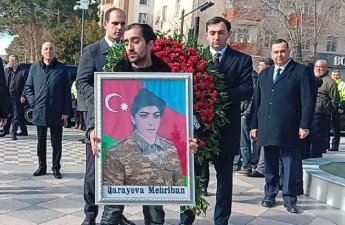İtkin-şəhid Mehriban Qarayeva Sumqayıtda dəfn edildi