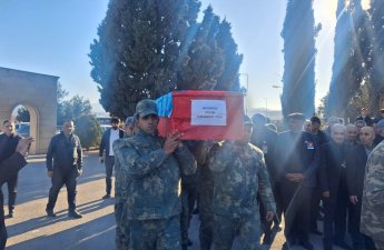 Şəhid Nofəl Əsgərovla vida mərasimi keçirilir - FOTO