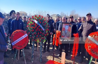 Xidməti vəzifəsini yerinə yetirərkən həlak olan FHN əməkdaşı dəfn olunub - FOTO 