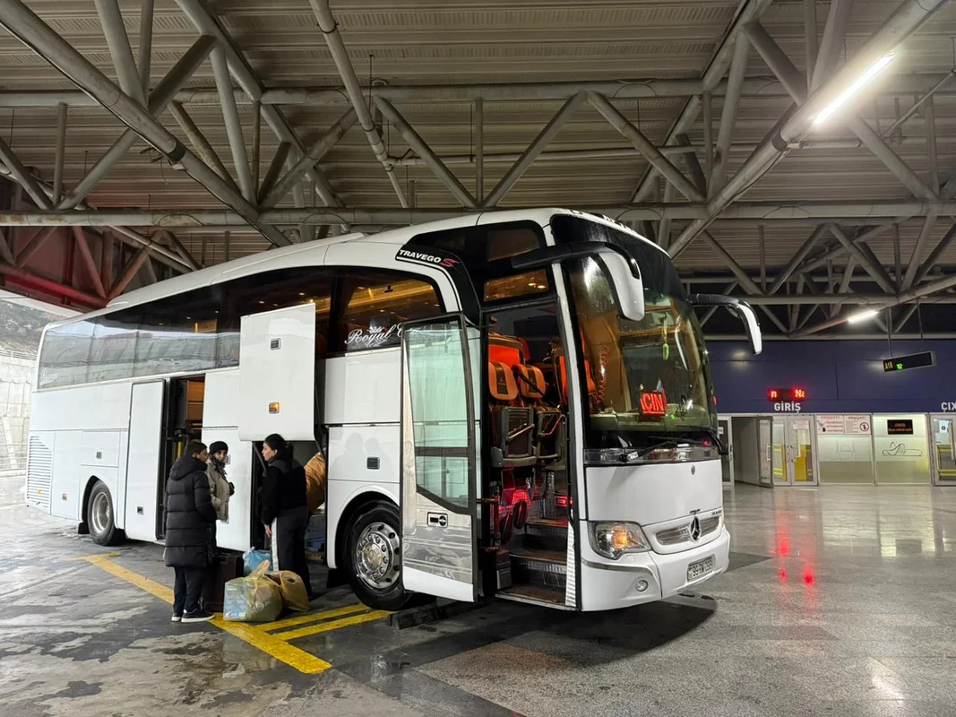 Bakı-Laçın reysi üzrə ilk avtobus yola düşdü - FOTO