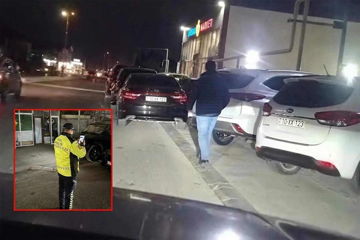 Безответственность водителей в Баку: тротуар превращен в парковку - ВИДЕО