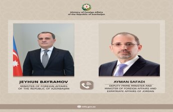 Ceyhun Bayramov iordaniyalı həmkarı ilə Yaxın Şərqdəki mövcud vəziyyəti müzakirə edib