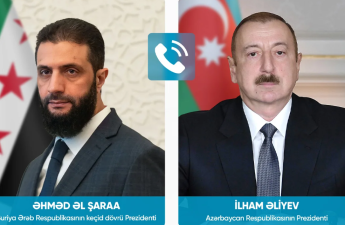Suriya Prezidenti Əhməd əş-Şaraa İlham Əliyevə zəng edib