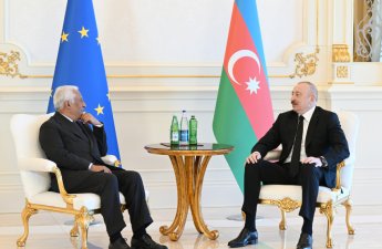 İlham Əliyevin Avropa İttifaqı Şurasının prezidenti ilə təkbətək görüşü keçirilir - FOTO