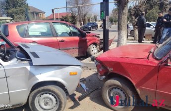 Cəlilabadda 3 avtomobil toqquşdu - FOTO