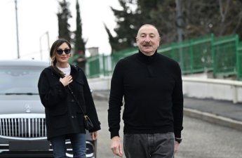 İlham Əliyev və xanımı Xocavənddədir - FOTOLAR