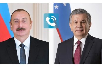 Prezident özbəkistanlı həmkarı ilə danışdı