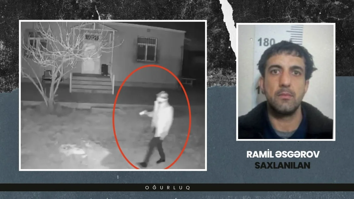 Задержан мужчина, совершивший кражи из домов на сумму 25 000 манатов в Сабунчинском районе - ВИДЕО