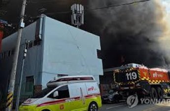 Число жертв пожара на заводе в Южной Корее возросло до 14
