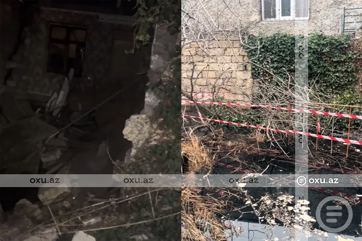 Xətaidə fərdi yaşayış evi çökdü: 