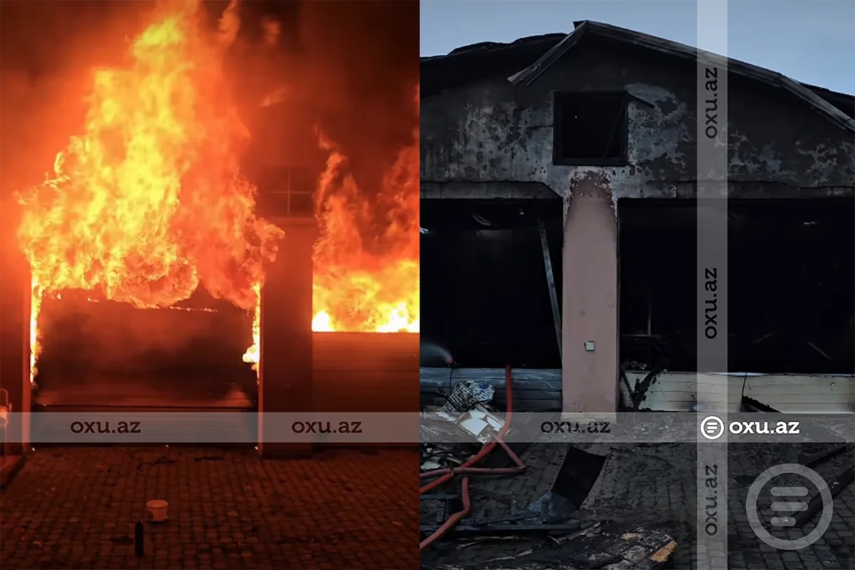 В Баку сгорел гараж, принадлежащий известному фотографу - ВИДЕО