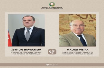 Braziliyanın xarici işlər naziri Ceyhun Bayramova zəng edib