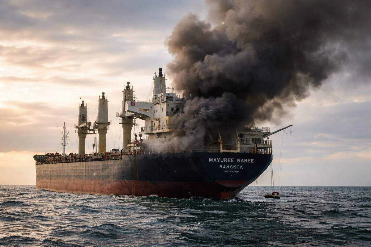 Hörmüz boğazından keçərkən partladılan gəmidə insan qalıqları tapıldı