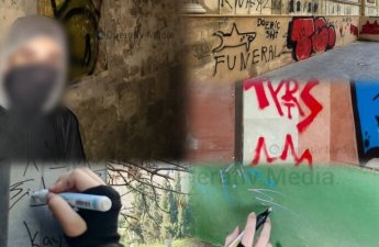 Nizami Kino Mərkəzinin divarlarına qraffiti çəkən şəxslərin kimliyi məlum olub - VİDEO - FOTO