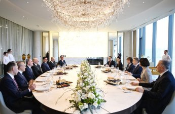 Gürcüstanda Azərbaycan Prezidentinin şərəfinə lanç verilib - FOTO