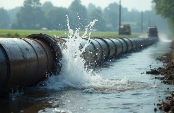 В Кюрдамире прорвало магистральный водопровод, без воды остались 8 400 абонентов