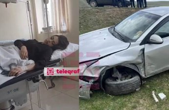 Gədəbəyə toy şənliyinə gedənlər qəzaya düşüb - FOTO