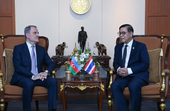 Ceyhun Bayramov tailandlı həmkarına azad edilmiş ərazilərdəki bərpa işləri barədə məlumat verdi - FOTO