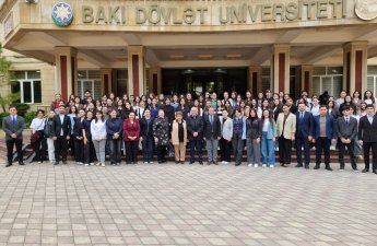 Seyran Səxavət Bakı Dövlət Universitetində tələbələrlə görüşüb - FOTOLAR