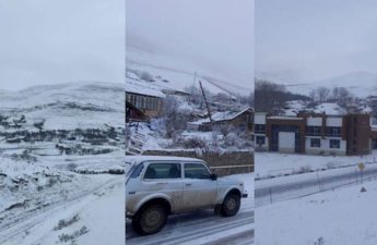 Daşkəsən və Gədəbəyə qar yağıb - FAKTİKİ HAVA