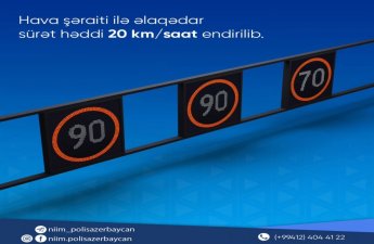 Zığ dairəsi-Hava Limanı yolunda sürət həddi endirilib