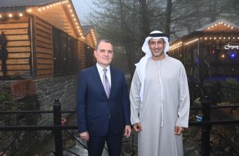 Ceyhun Bayramov BƏƏ dövlət naziri ilə görüşüb - FOTO