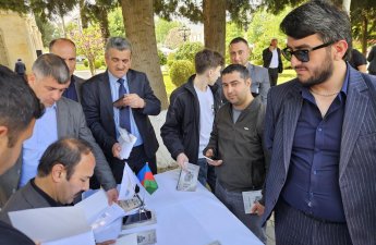 Masallı Kitab Festivalında Əkbər Qoşalının “Seçilmiş əsərləri”nin I cildinin imza mərasimi keçirilib - FOTO