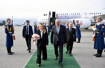 Премьер-министр Италии прибыла с официальным визитом в Азербайджан- ФОТО