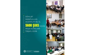 Dövlət Məşğulluq Agentliyi bu il 5600 şəxs üçün peşə kursları təşkil edib