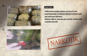 Suraxanıda 12 kq narkotik dövriyyədən çıxarılıb - VİDEO