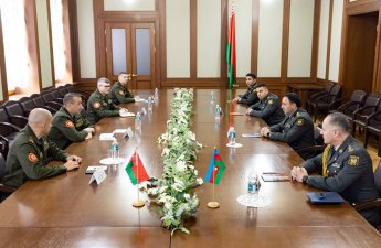 Azərbaycan və Belarus MN-in hərbi informasiya nümayəndələrinin işçi görüşü keçirilib - FOTO