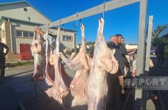 В Агдаме по случаю Гурбан байрамы 3 тыс. малоимущих семей раздали жертвенное мясо