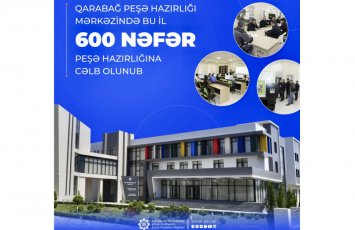 Qarabağ Peşə Hazırlığı Mərkəzində bu il 600 nəfər kurslara cəlb olunub