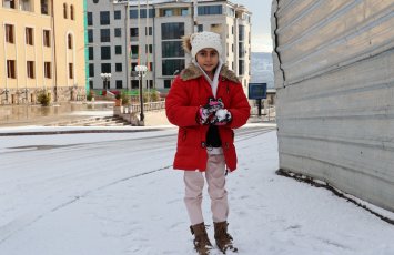 Xankəndi ağ örpəyə büründü - FOTOREPORTAJ