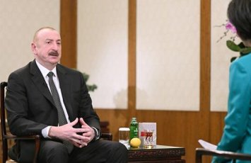 Алиев дал интервью китайскому телеканалу CGTN
